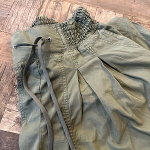 Anthropologie Moss Ruched Poplin Parachute Pants